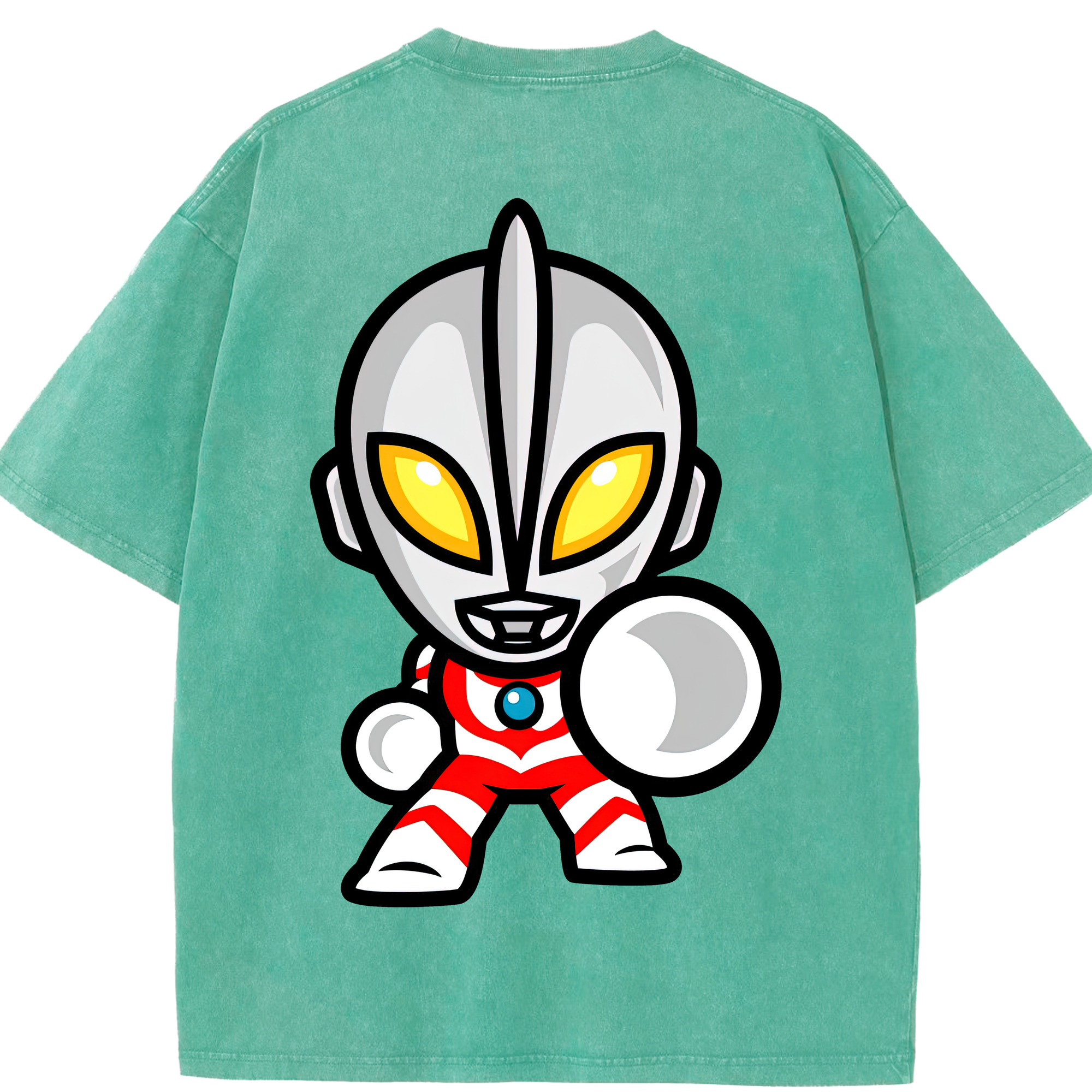 （画像用） ウルトラマン Ultraman 綿100% ヴィンテージ風 半袖Tシャツ（背面プリント）
